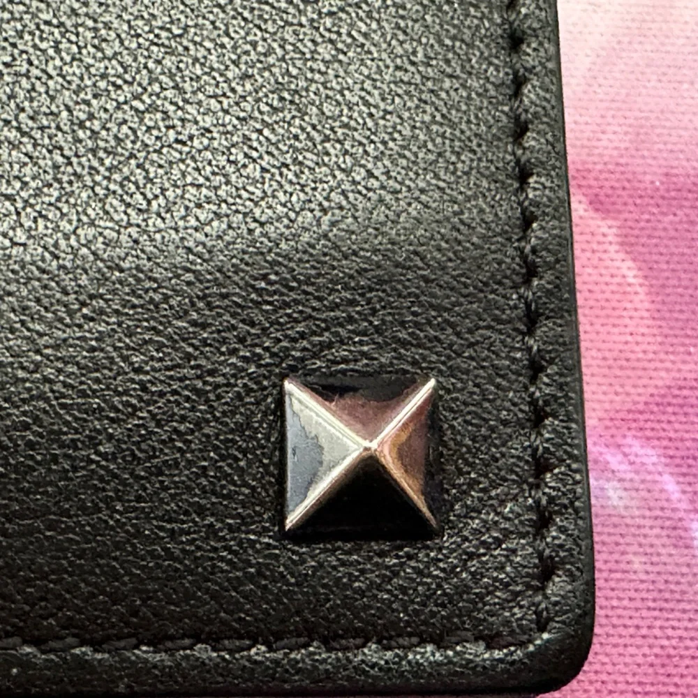 Valentino Garavani Black Studded Card Holder (EUC)